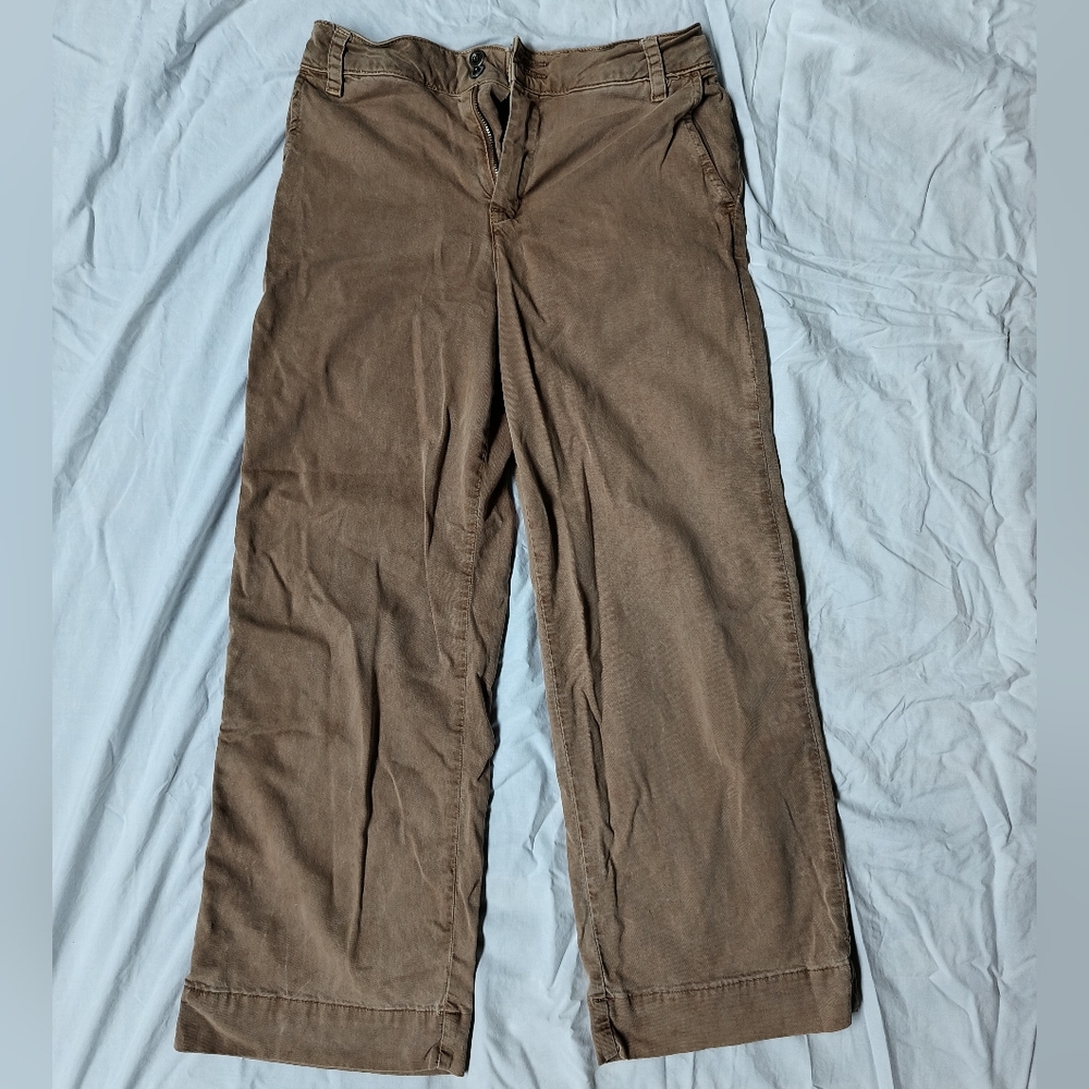 Bella Dahl Wide Leg Brown Gauchos Khaki Pants Women's Waist 25